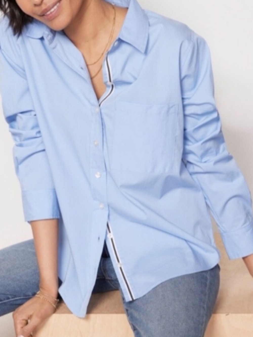 EVEREVE Light Blue Button-Up Shirt - Classic Collared Top